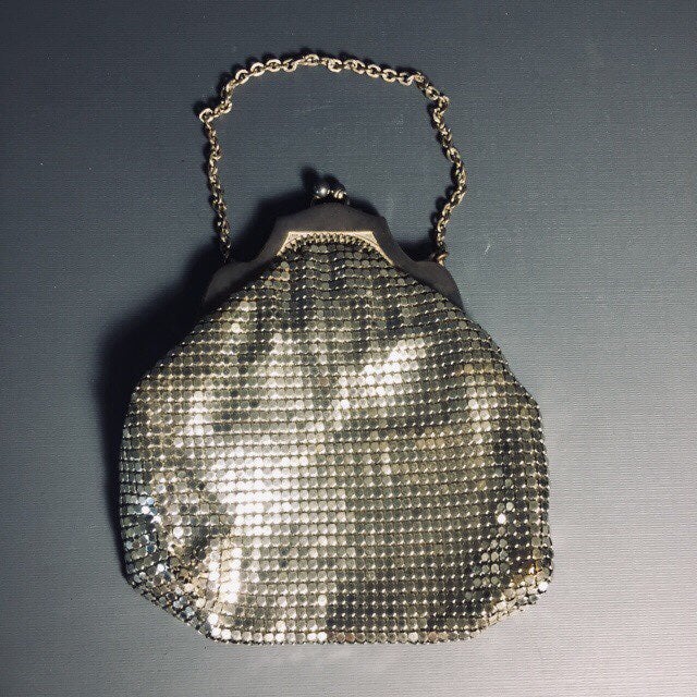 Whiting & Davis silver mesh vintage bag
