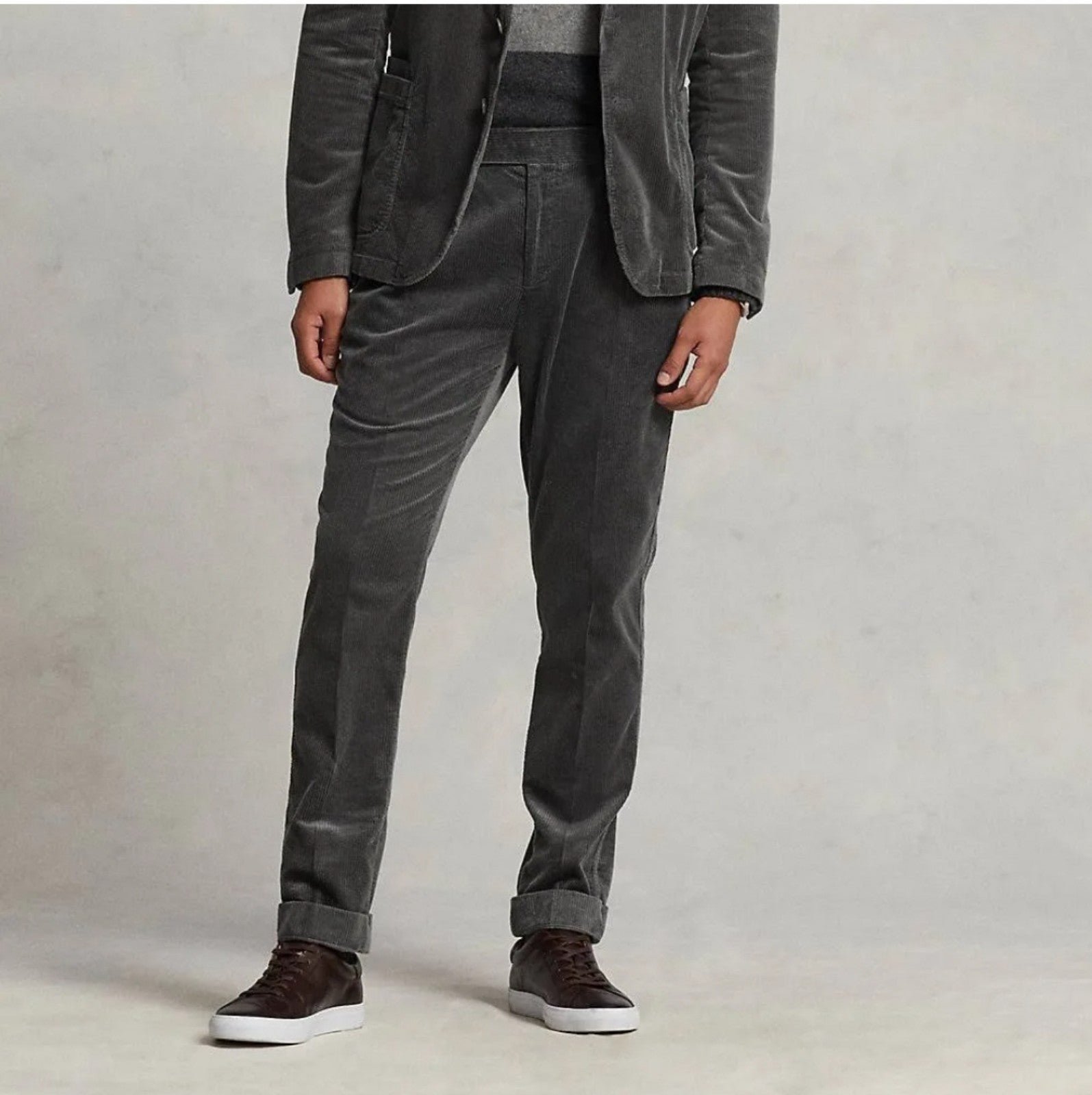 Polo Ralph Lauren Mens Corduroy Suit Trousers b battleship Chino Pants