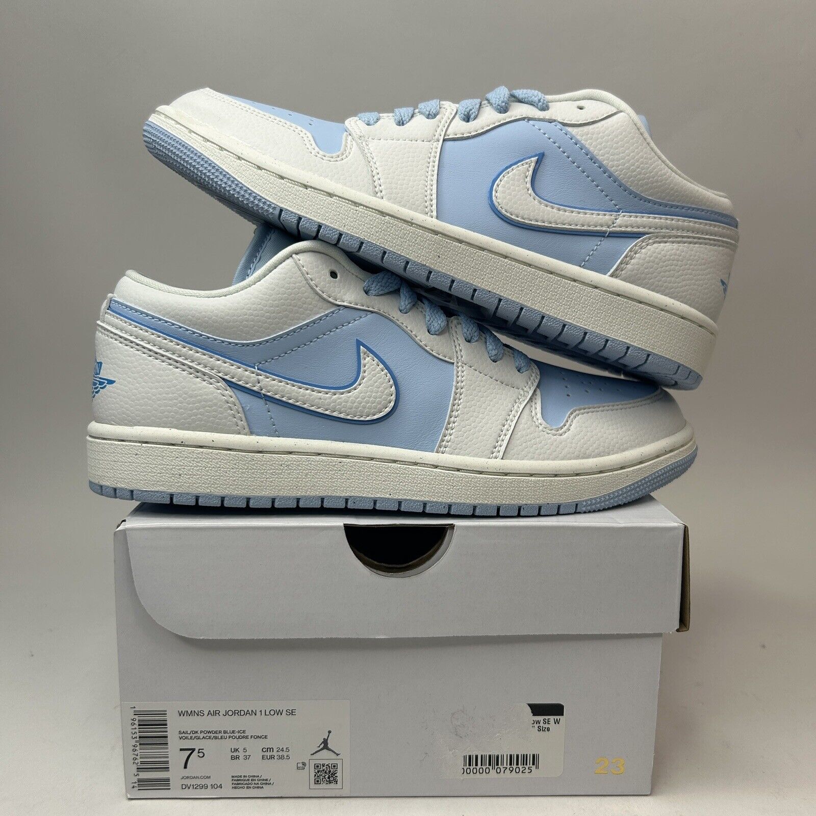 Nike Air Jordan 1 Retro Low SE WMNS “Powder Ice Blue” DV1299-104 Women’s 7.5 New