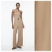 NWT. Zara Camel Belted Cargo Strapless Jumpsuit. Size L.