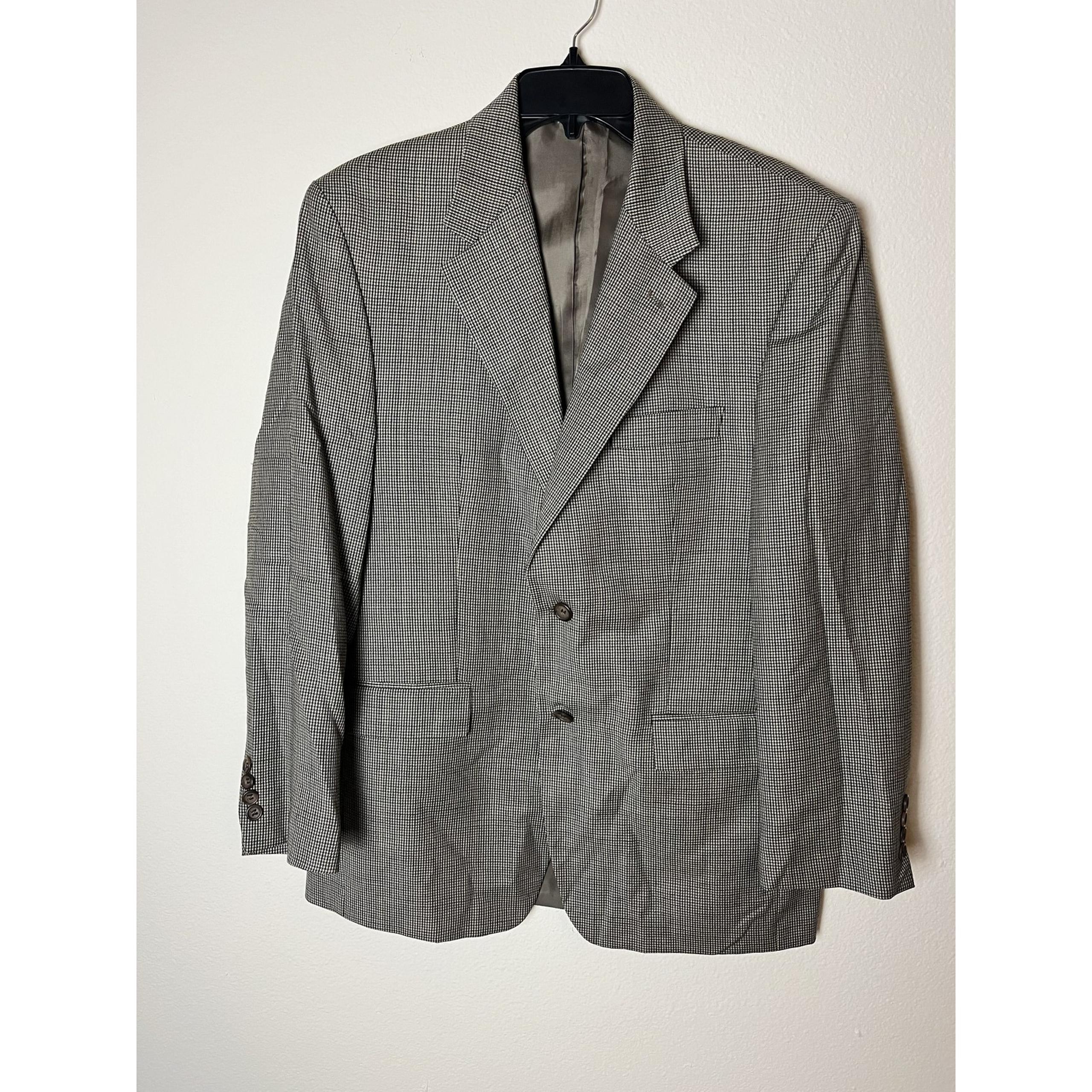 IZOD Blazer Mens 40R Gray Wool Two Button Jacket Classic Fit Workwear Tunisia