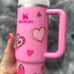 Stanley 30oz PEONY Custom “HEART” Tumbler/BNWT/Fast Shipping!!