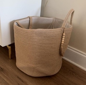 Woven Storage Basket Decorative Natural Rope Basket 16 W × 13.8 L