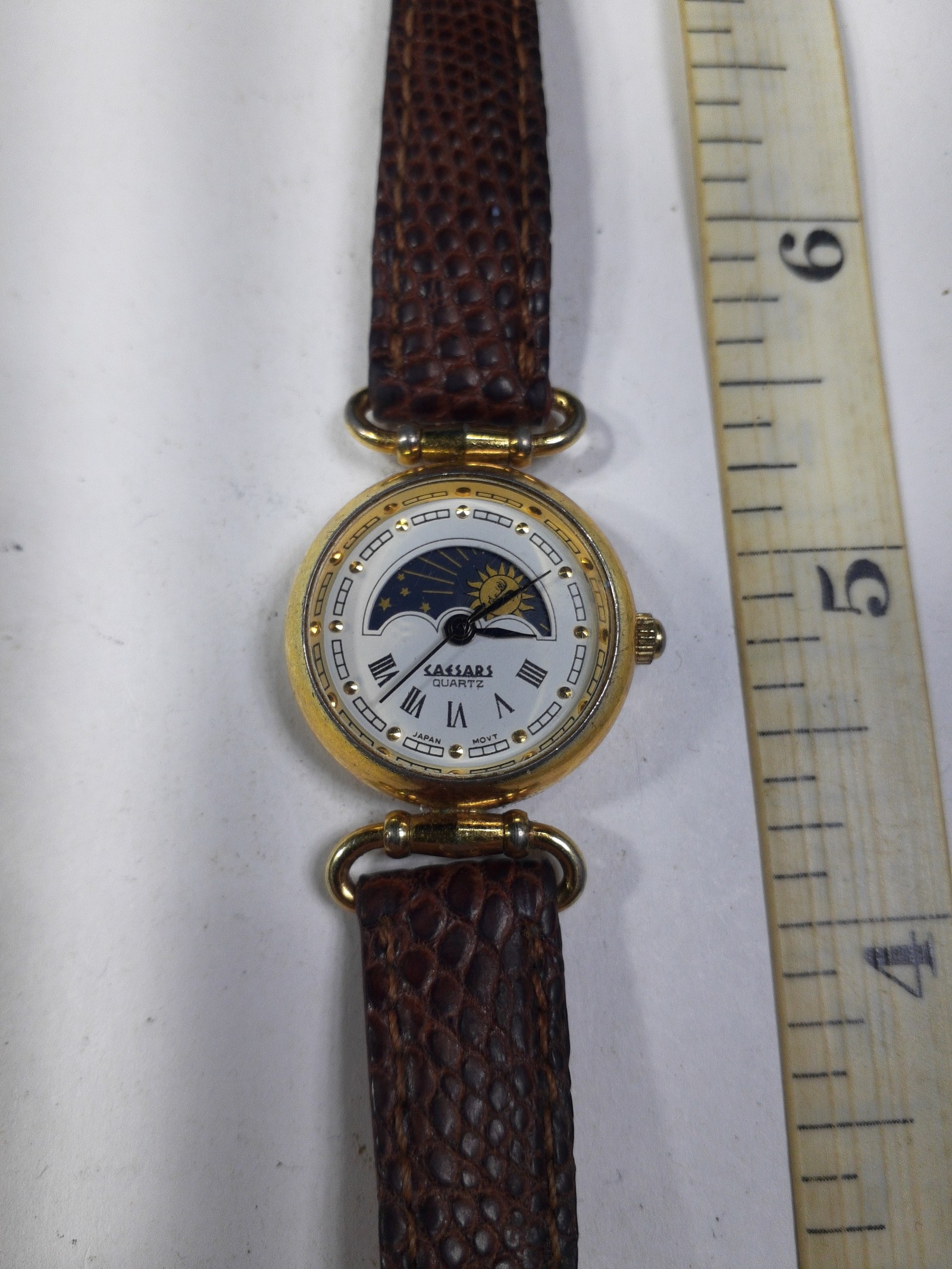 Caesar's Women's Luxury Moon Phase Watch. 45