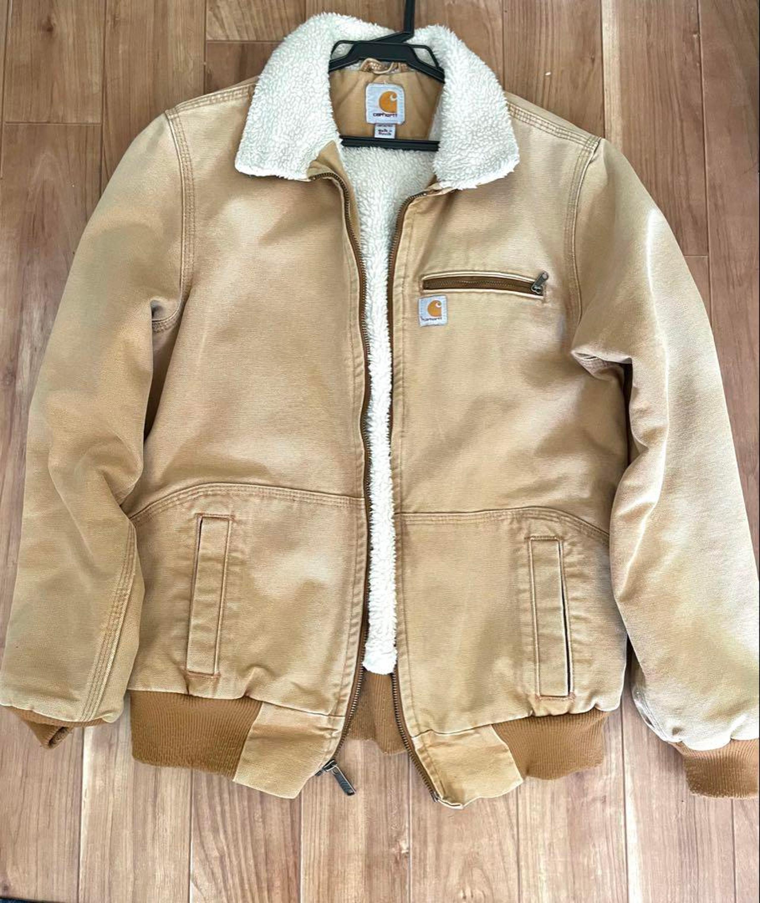 Carhartt Inc. PO Box 600 Fleece Lined Jacket Beige