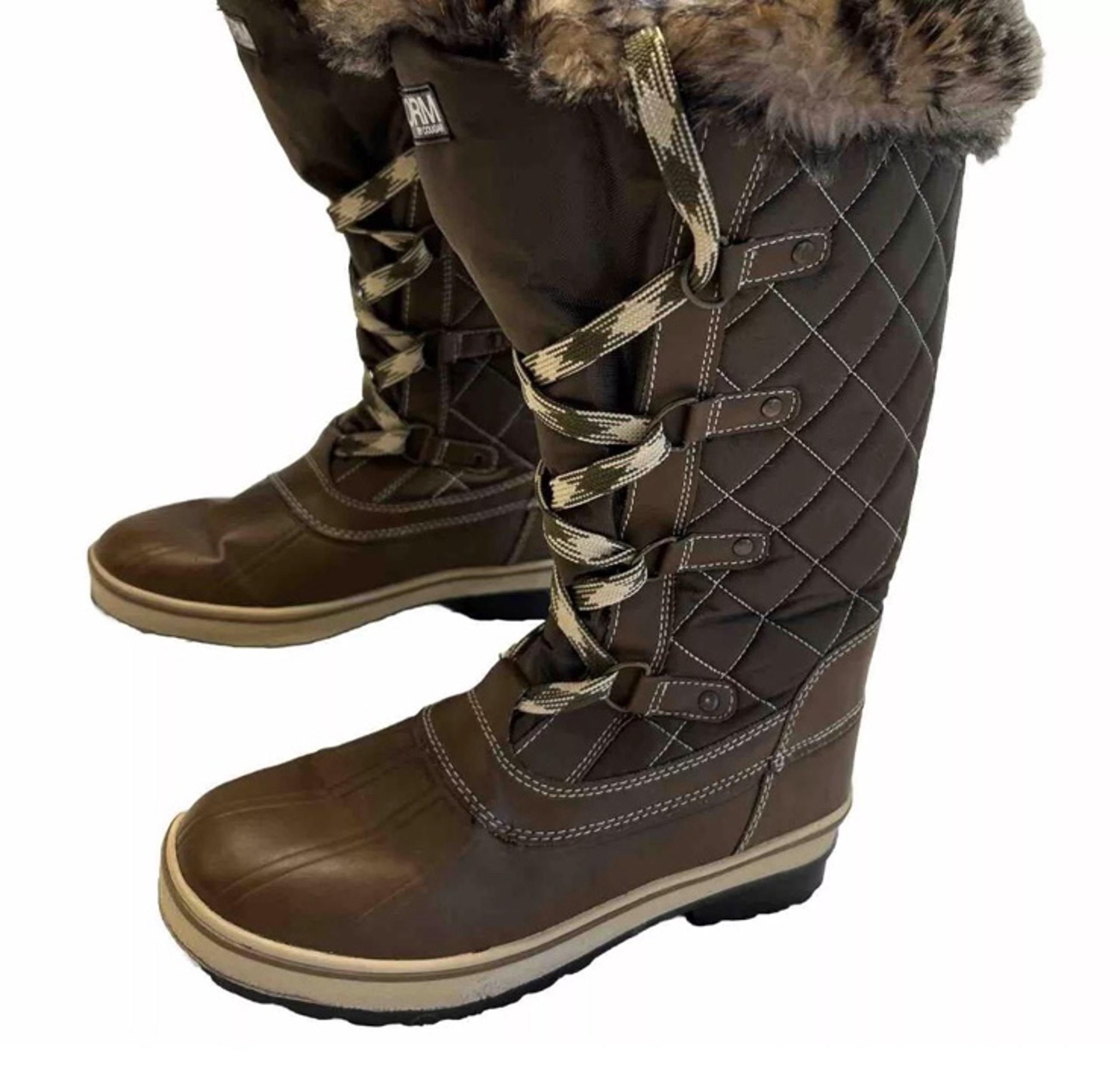 Storm By Cougar Women’s Winter Snow Boots Faux Fur Lined Size 8M Mid Calf Boots