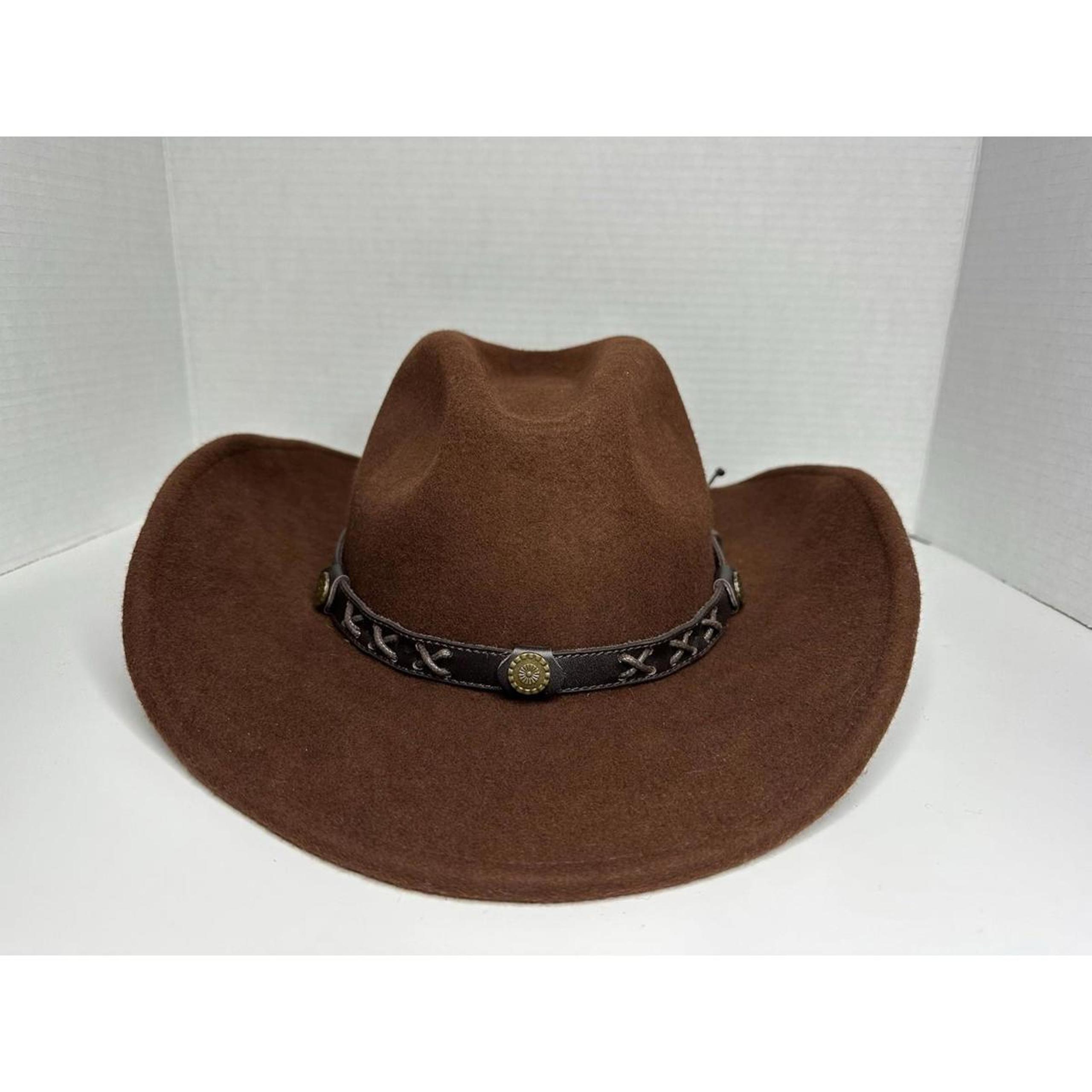 Twister Dakota Brown Comfort Felt 100% WOOL Western Cowboy Hat Size Small Mens