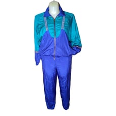 Vintage Blue Tracksuit size Medium Windbreaker Pants and Jacket