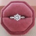 NEW SILVER ROUNG SOLITAIRE DIAMOND ENGAGEMENT RING