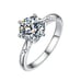 NEW SILVER ROUNG SOLITAIRE DIAMOND ENGAGEMENT RING