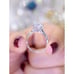 NEW SILVER ROUNG SOLITAIRE DIAMOND ENGAGEMENT RING