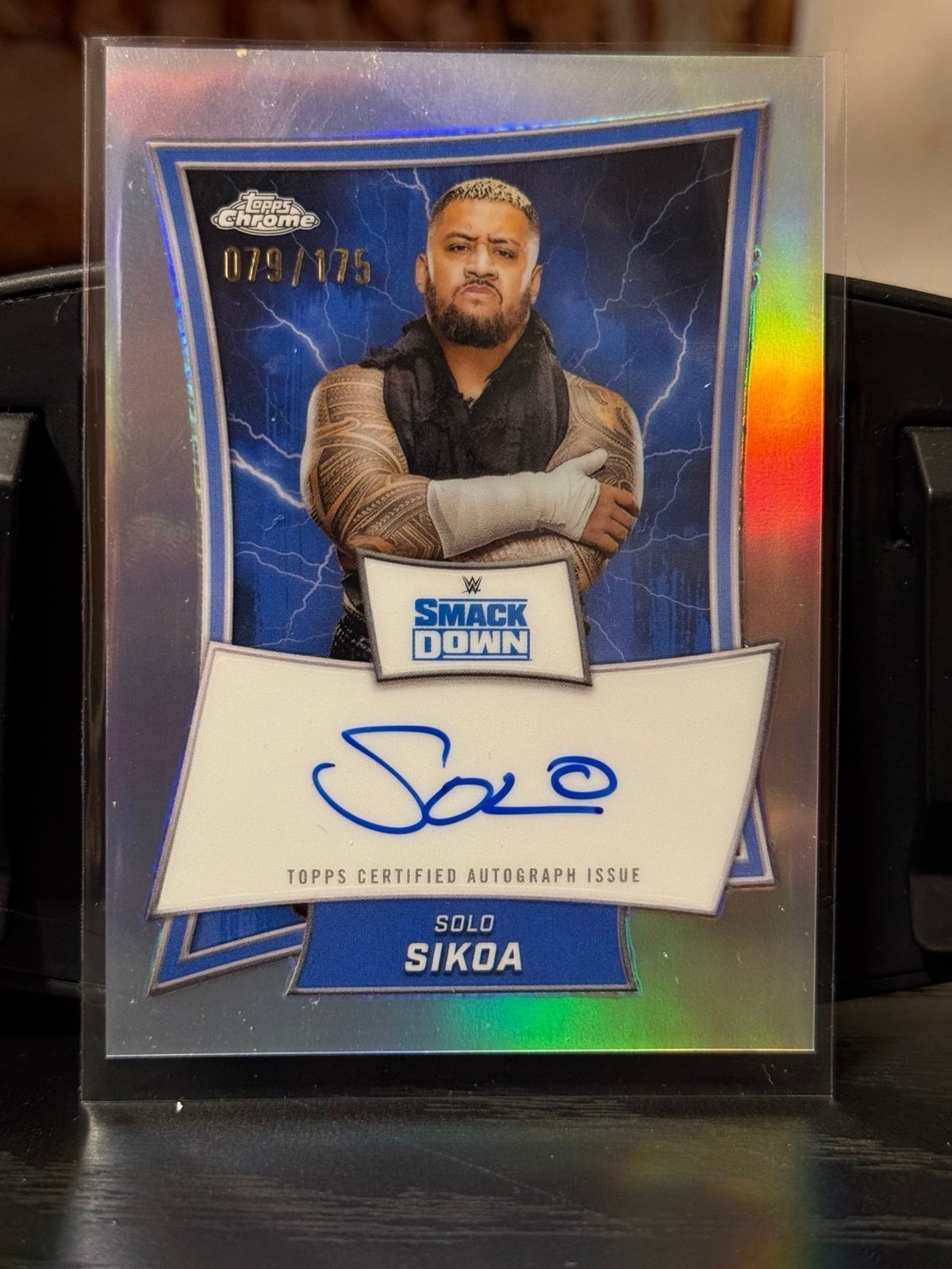 WWE Topps Chrome 2025 Solo Sikoa Refractor Auto /175