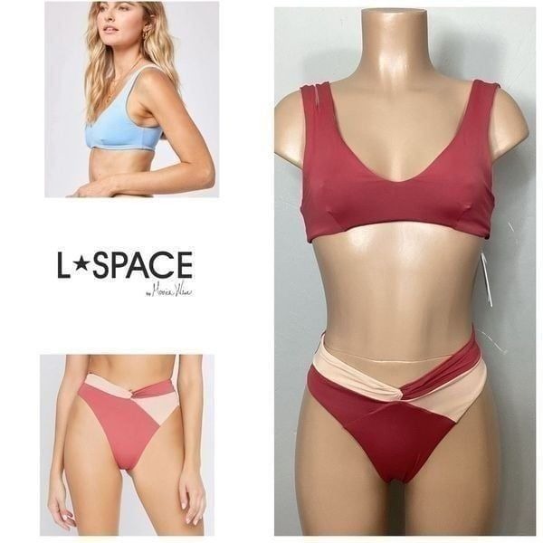 New. L*SPACE high waisted bitsy bikini. L-top/S-bottom. Retails 191
