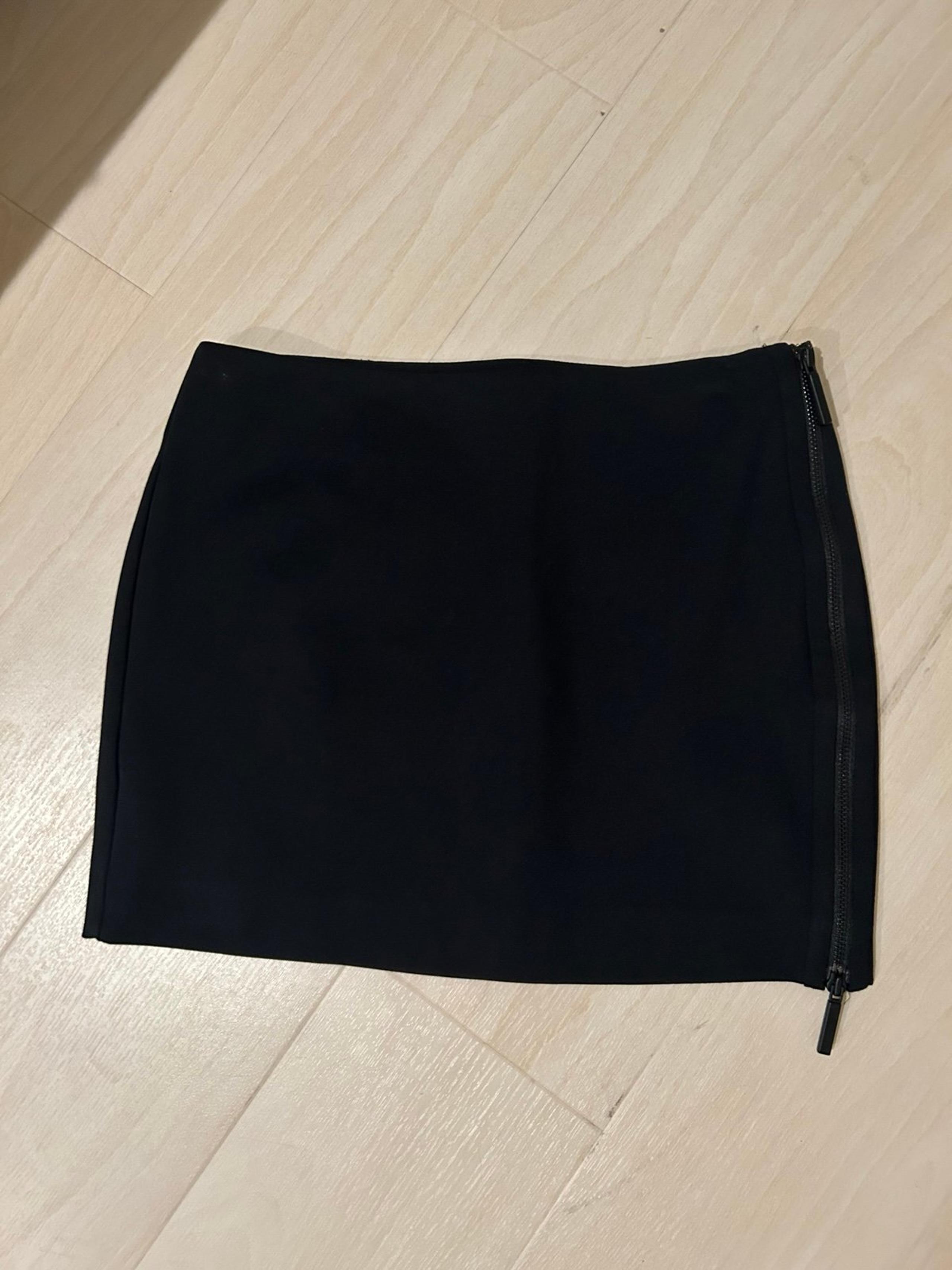 Armani Exchange Side Zipper Black Mini Skirt