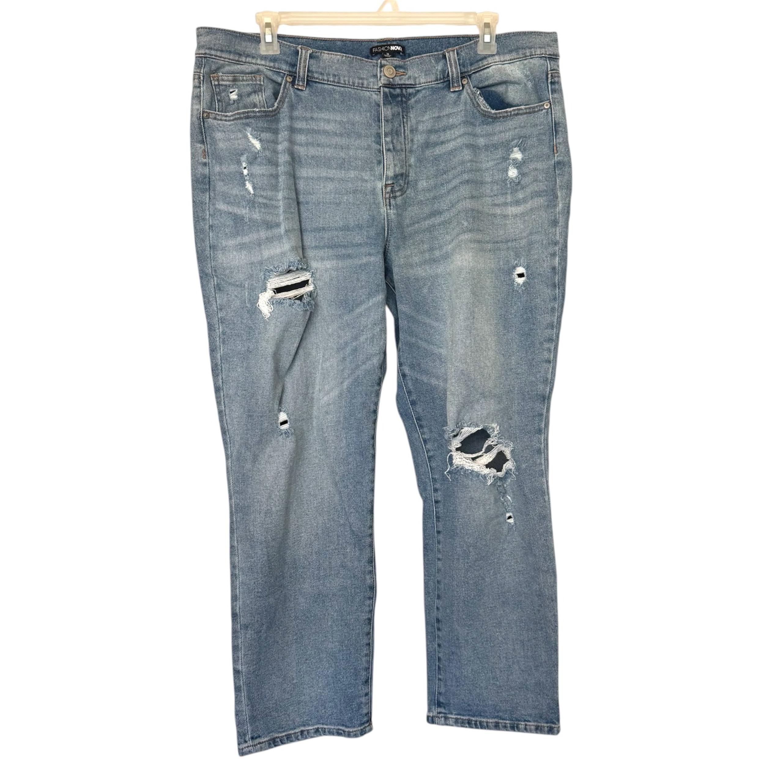 Fashion Nova Boyfriend Distressed Jeans