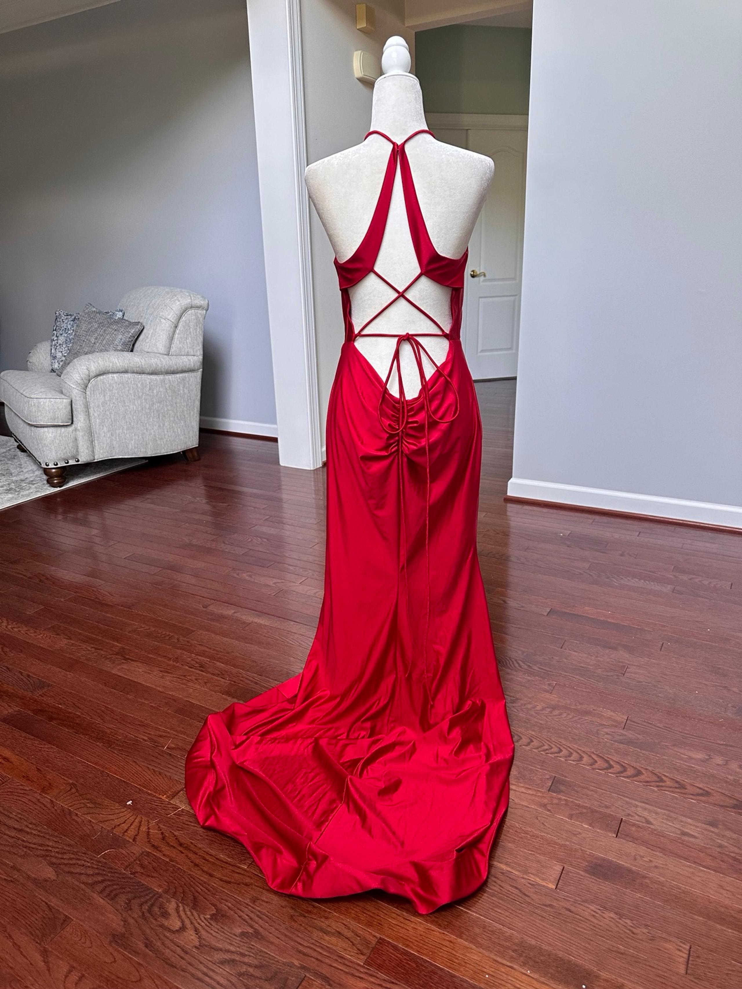 Stacy Sklar Vintage Y2K Low Open Lace Up Corset Back Formal Dress Sherri Anthro