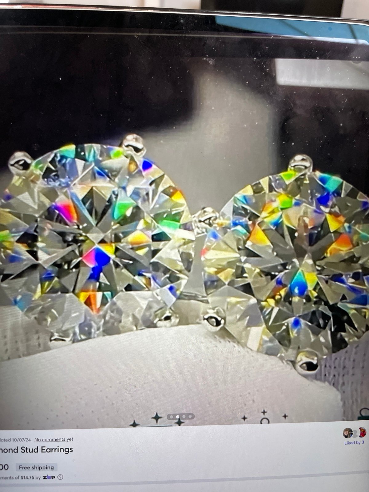 Diamond Moissanite Stud Earrings