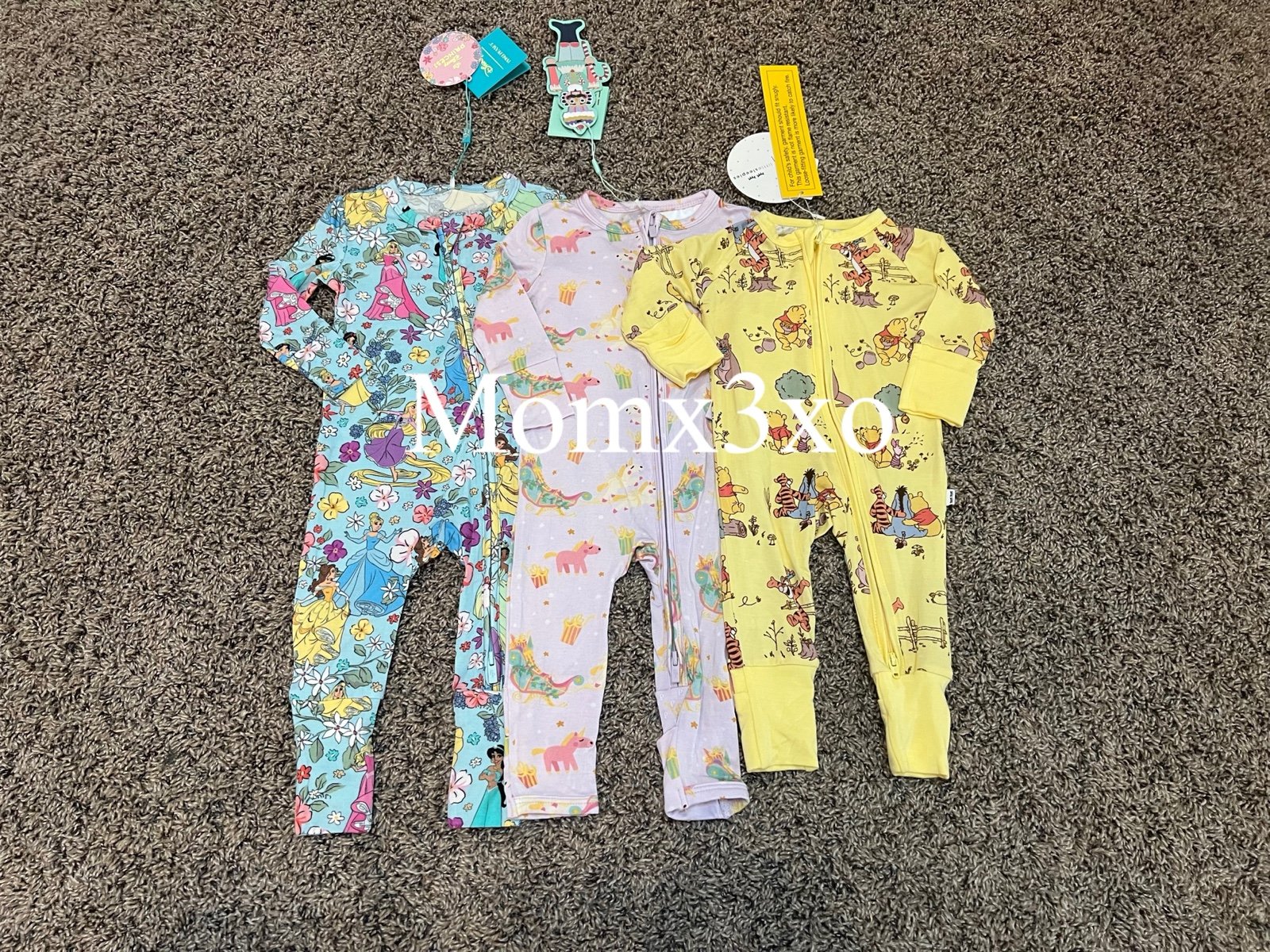 Bundle of Posh Peanut & Little Sleepies zippered pajamas