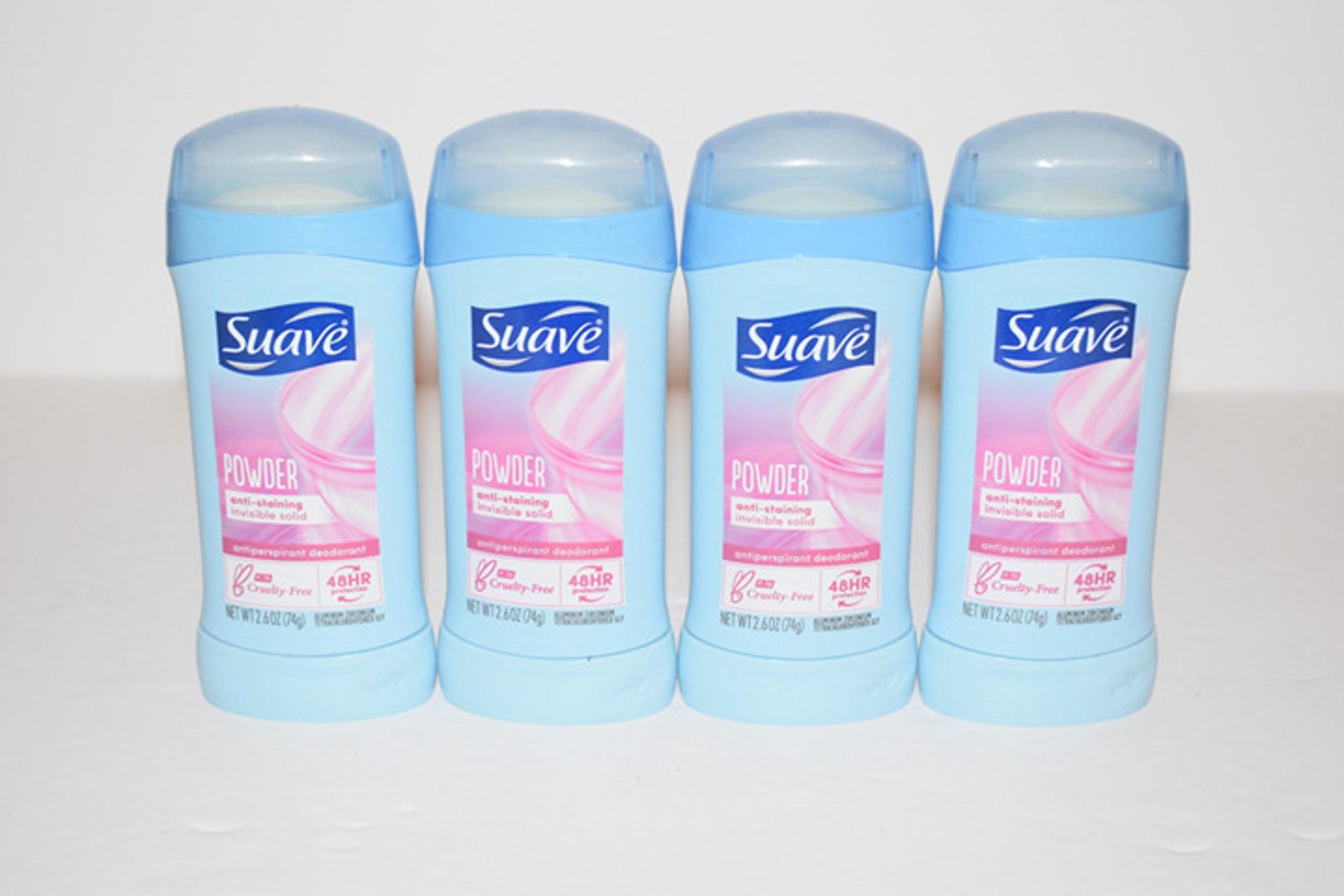 Lot of 4 Suave Deodorant Powder Antiperspirant & Deodorant Stick Exp. 6-26