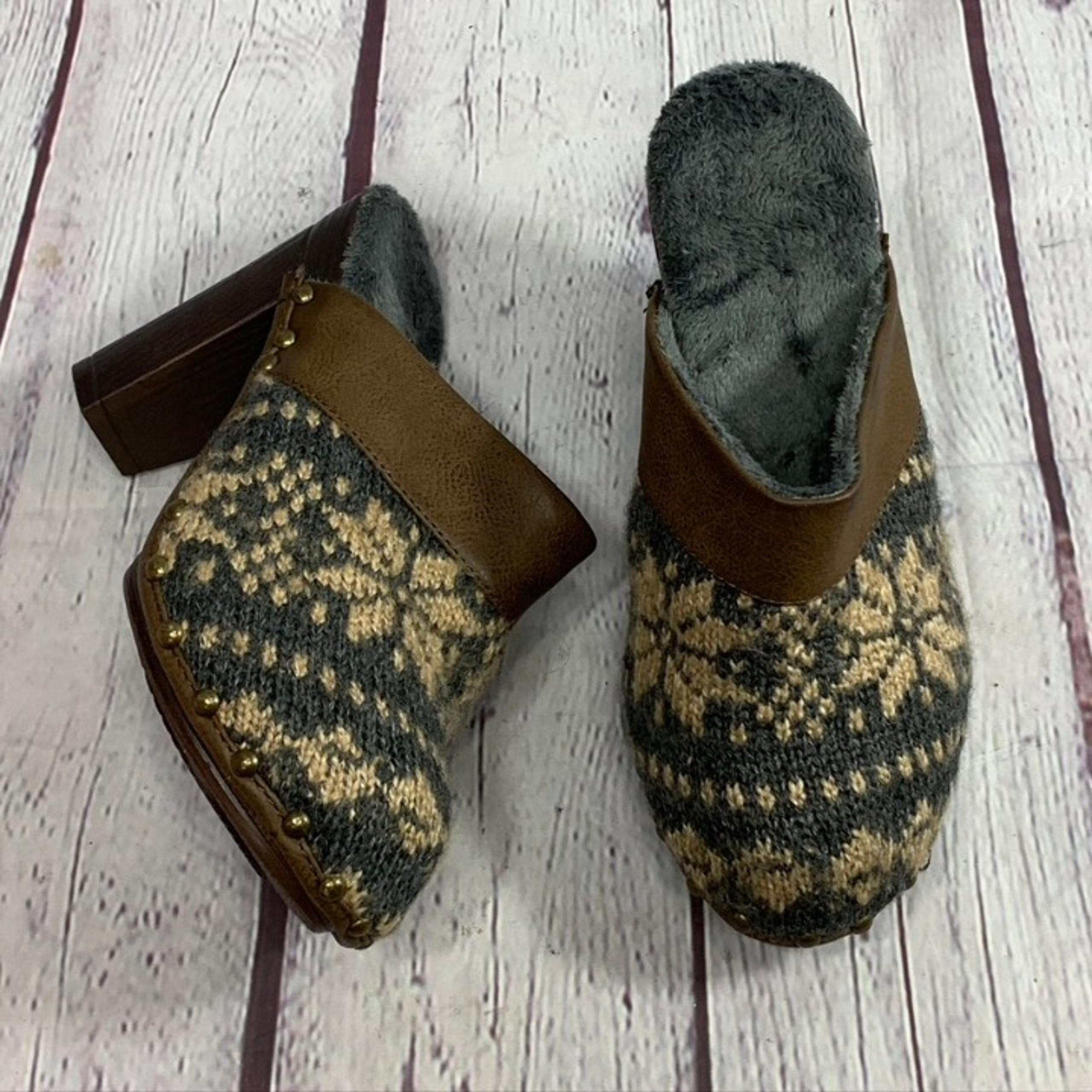 Muk Luks Brown/Gray Kameryn Brown Faux F