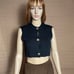 NWT New 68 Free People Naiome Rib Micro Black Vest Size S