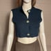 NWT New 68 Free People Naiome Rib Micro Black Vest Size S