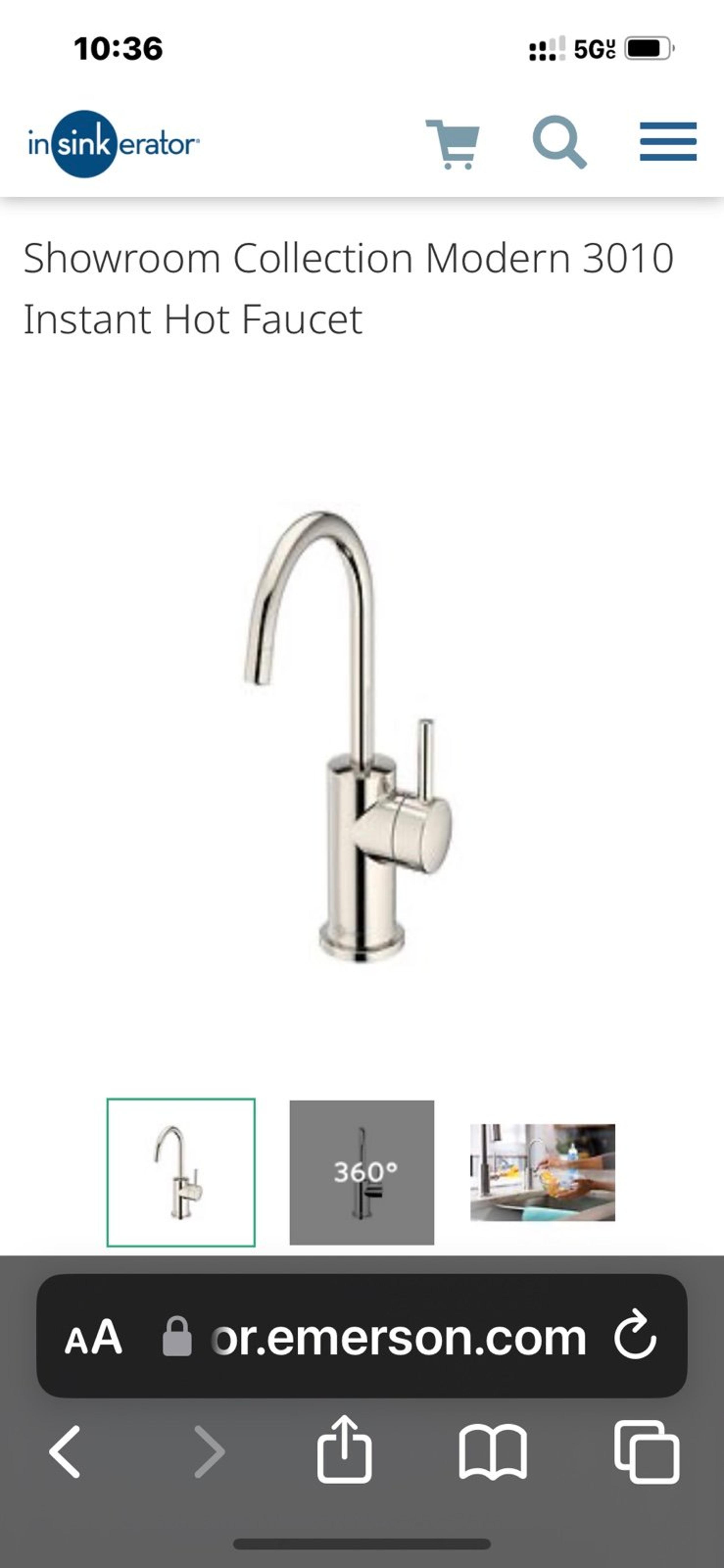 INSINKERATOR NEW Showroom Collection Modern 3010 Instant Hot Faucet Hot FAUCET