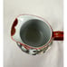 Japanese China Tea Set Sugar Bowl Creamer Geisha Floral Red-Orange 1950's-1980s
