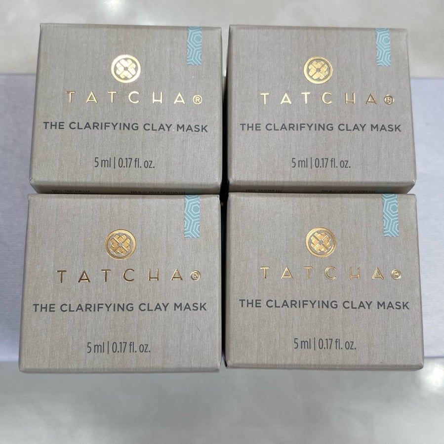 4X TATCHA THE CLARIFYING CLAY MASK, Size: 5ml/0.17oz, NEW in Box