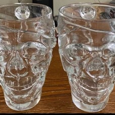 Cool Large Crystal Pirate Skull Head Beer Mugs