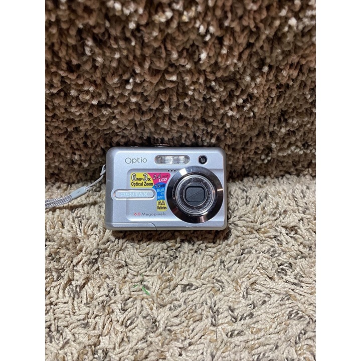 Pentax Optio E20 6.0MP Compact Digital Camera Silver Tested
