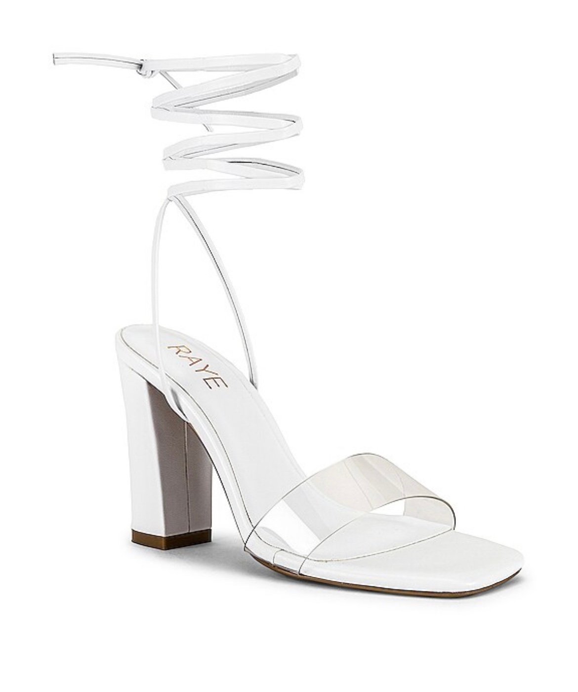 RAYE Katya Strappy Tie Heel in White