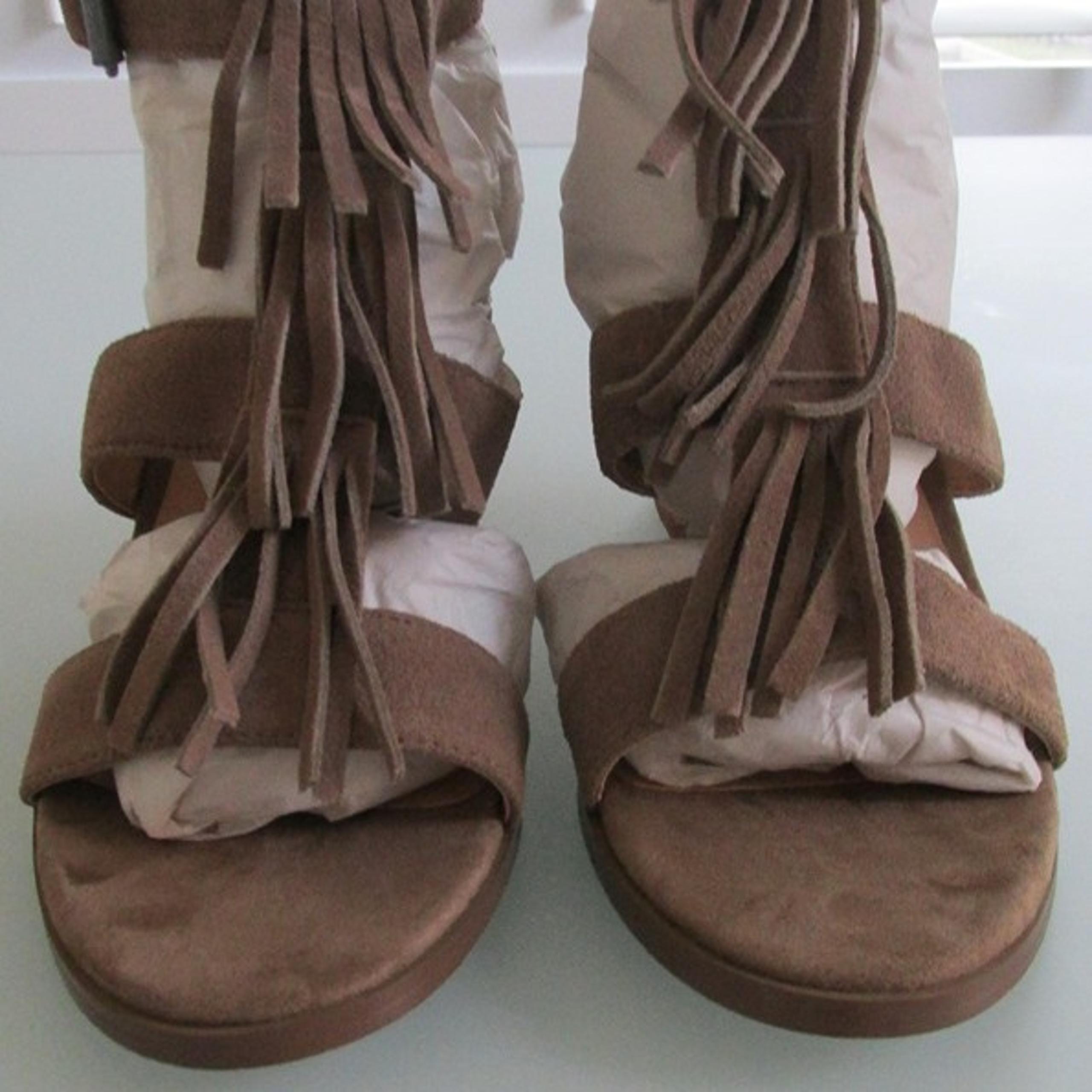 Sole Society Open Toe Suede Fringe Heels Size 8 M