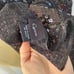 Cejon Vintage Goth Romantic Scarf Black Lace Sequins Mesh Long Shawl Scallop