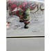 Peggy Abrams Toys In Tow Santa Print Signed 10x12 Whimsical Frame Damage