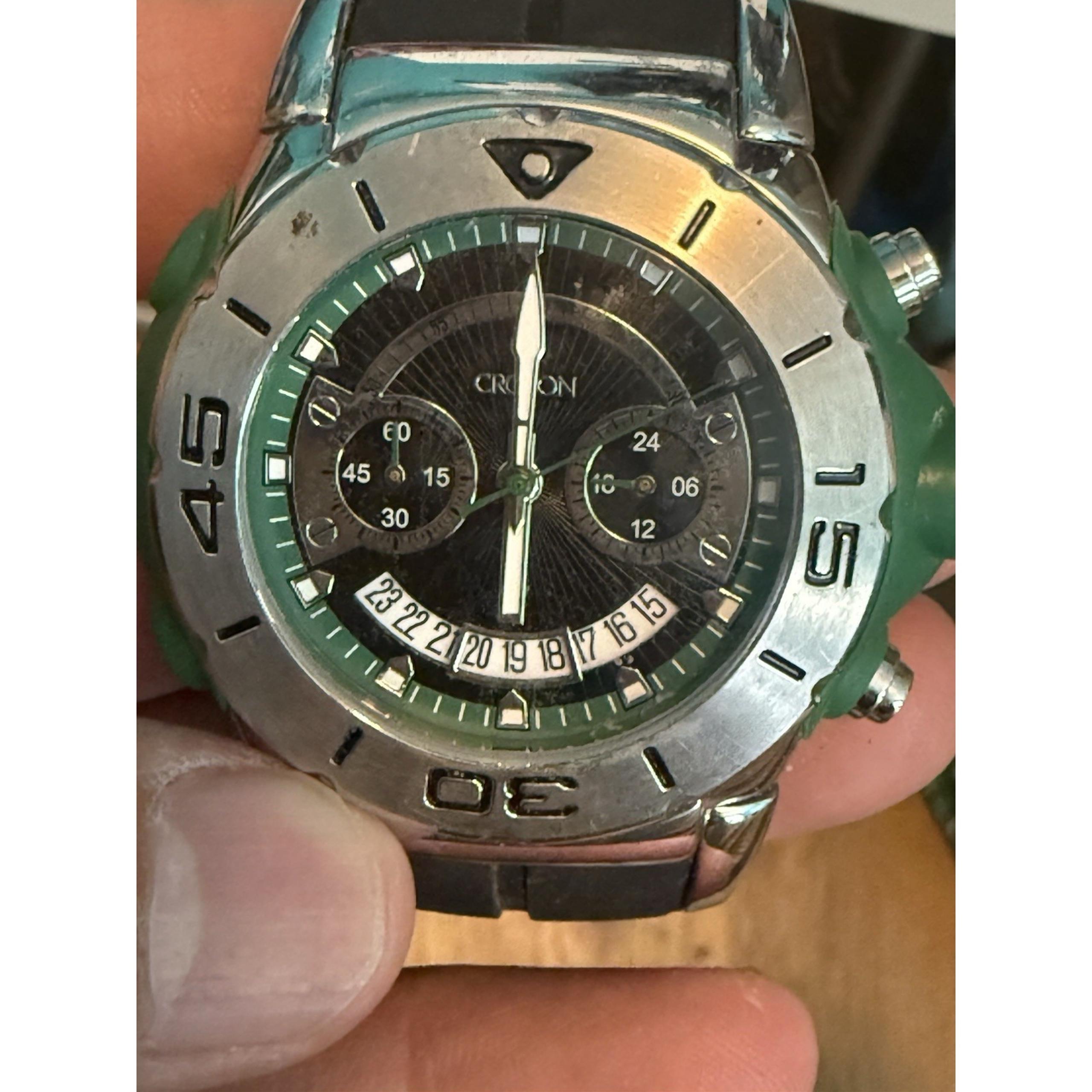 Croton Chronomaster men's watch , Untested , Needs Band