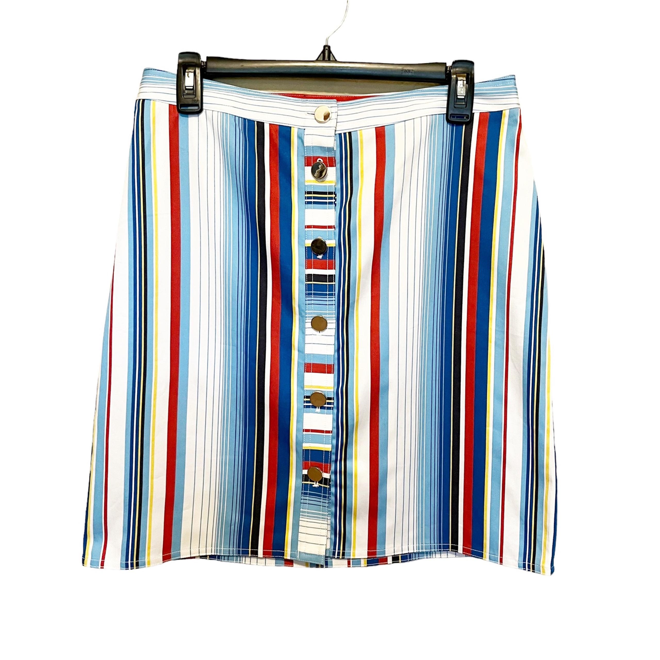 Brooks Brothers NWT Striped A Line Button Front Skirt Size 6