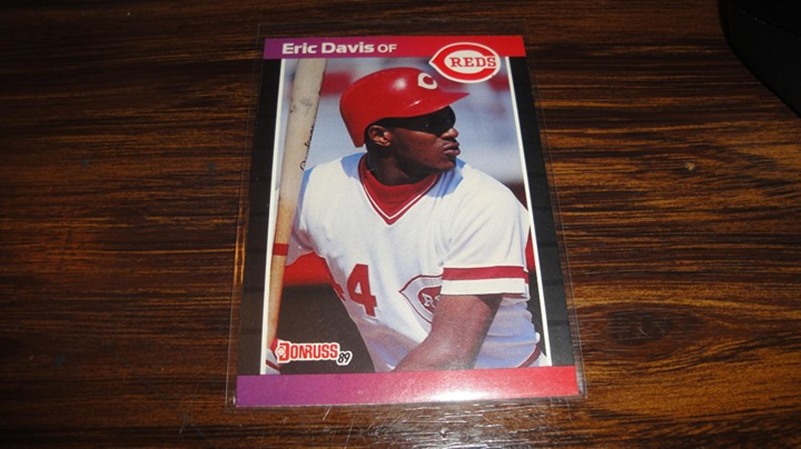 Vintage 1989 Donruss Baseball Trading Card Eric Davis #80 Cincinatti Reds