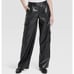 A New Day Women's High-Rise Straight Faux Leather Cargo Pants Black Size 8
