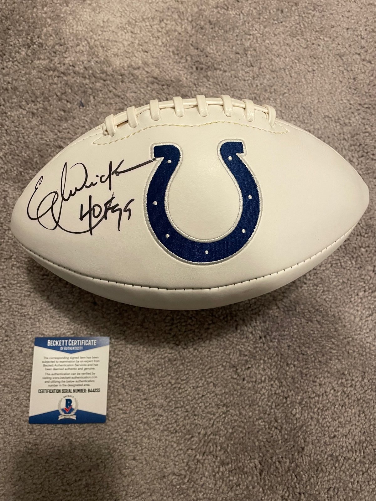 Eric Dickerson Autographed Colts Football