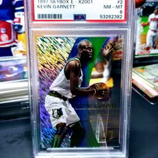 Kevin Garnett 1997-98 Skybox E-X2001 #2 PSA 8 NBA Minnesota Timberwolves