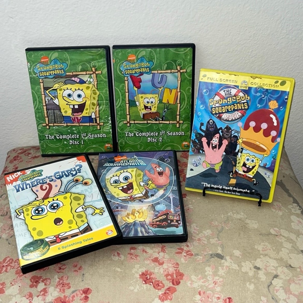 SpongeBob SquarePants Set of 5 DVD’s, Movies, Complete 1st Season, Where’s Gary?