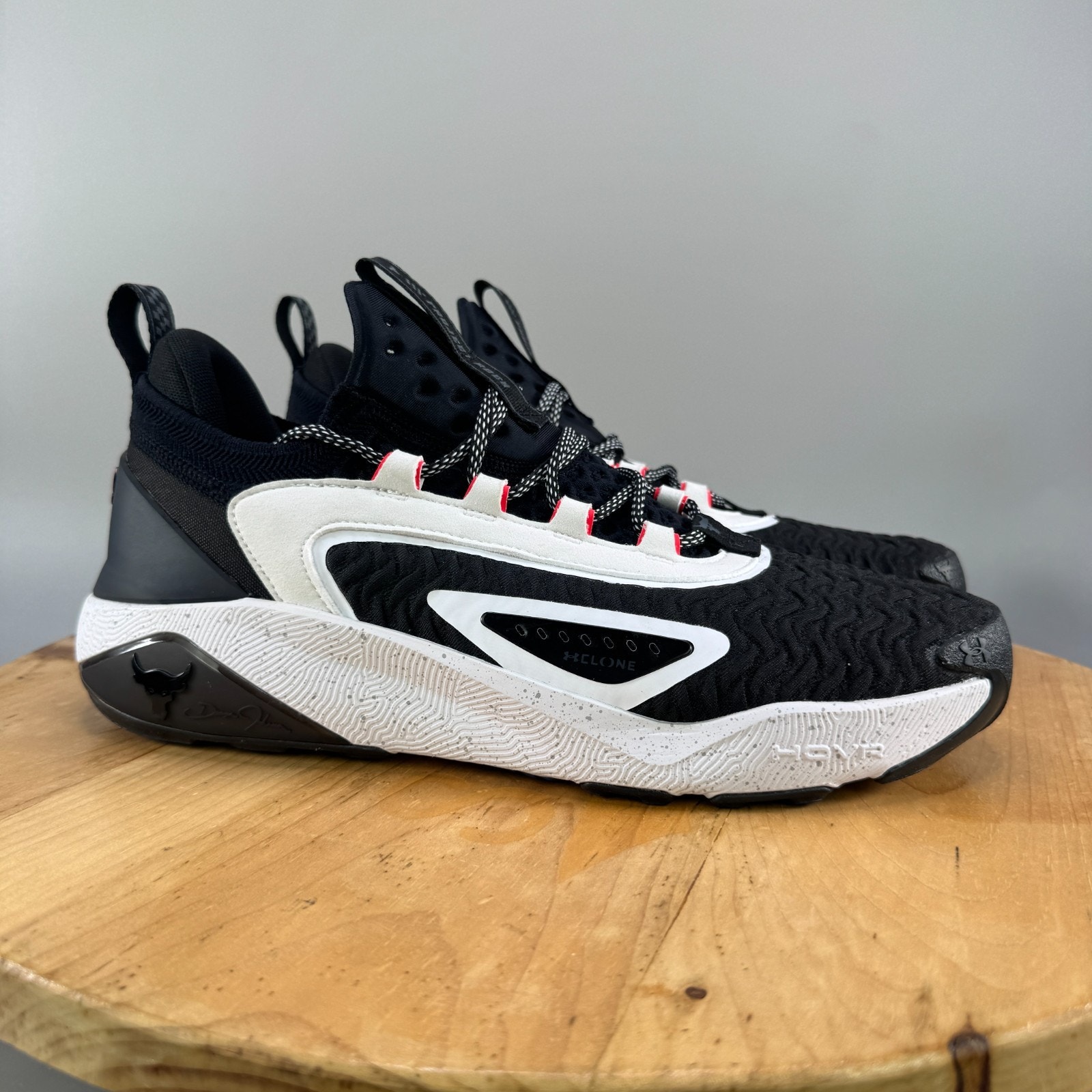 Under Armour Project Rock 7 Mens Size 11.5 Shoes Black White Racer Red Training