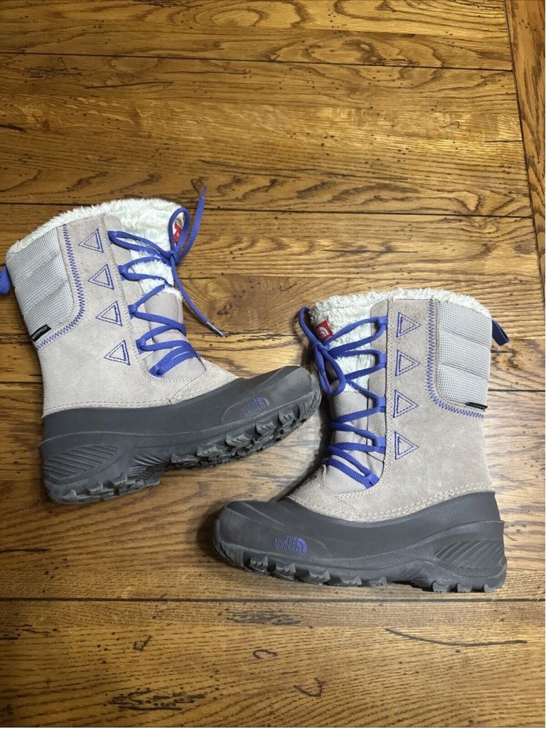 The North Face Kids Unisex Therma Felt Insulated Gray Snow Boots Size 3