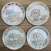 Mann Safari Plates 1976 Animal Theme Childrens Plates Set of 4 Vintage Kitsch
