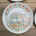Mann Safari Plates 1976 Animal Theme Childrens Plates Set of 4 Vintage Kitsch