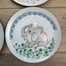Mann Safari Plates 1976 Animal Theme Childrens Plates Set of 4 Vintage Kitsch