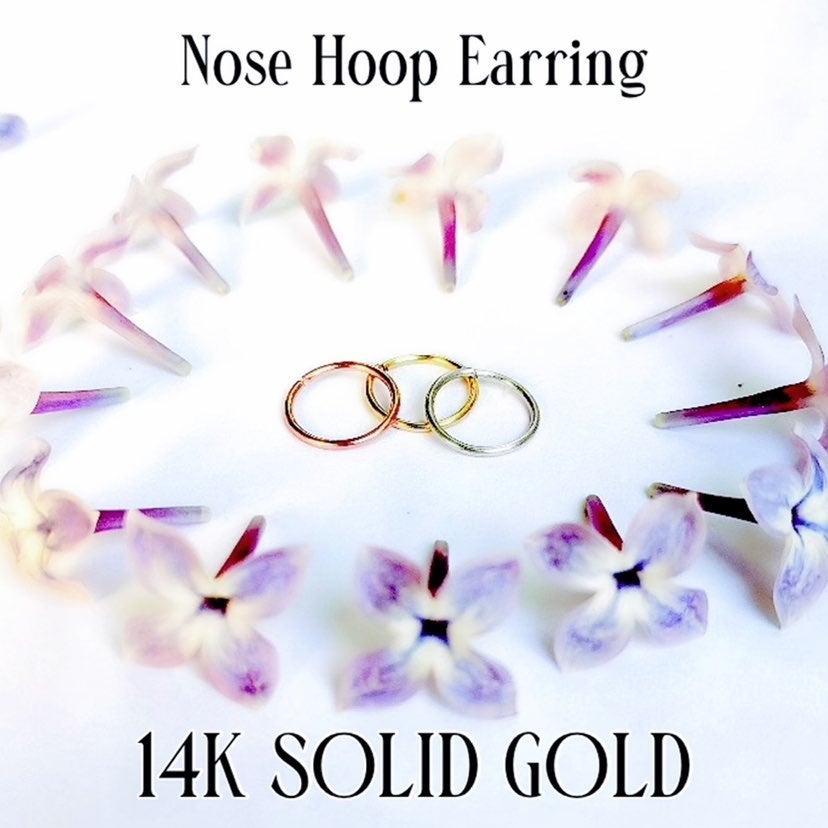 14K REAL Solid Gold Nose Ring
