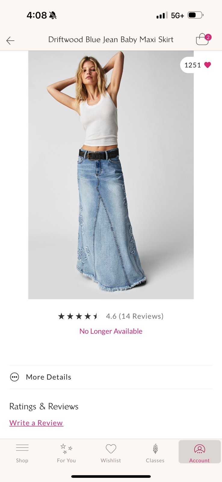 Free People x Driftwood maxi skirt