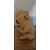 Vintage MCM Large WICKER Rattan FROG magazine BASKET Glass Marble eyes